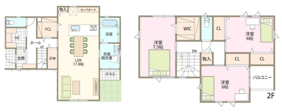 【中古戸建】前橋市下新田町の間取り|■間取り図｜敷地面積：169.81（約51.36坪）　建物面積：107.64（約32.56坪）