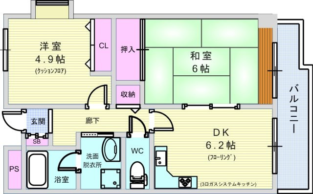 リプル豊中の間取り