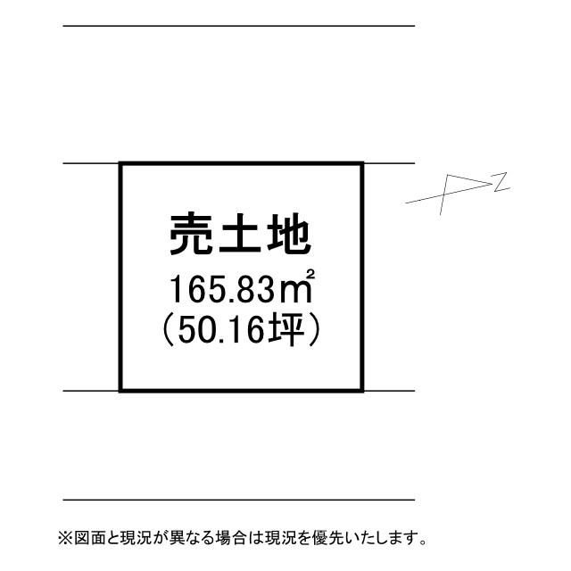 守山市木浜町　建築条件無し売土地の土地図