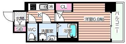 【間取り】 | ジアコスモ江戸堀パークフロント