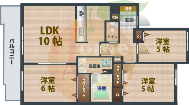 【間取り】 | ドゥーエ練馬 | 3LDKのお部屋です。