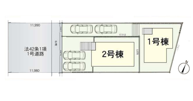 【区画図】 | 名古屋市天白区高宮町122『仲介料無料』新築戸建て | 1号棟