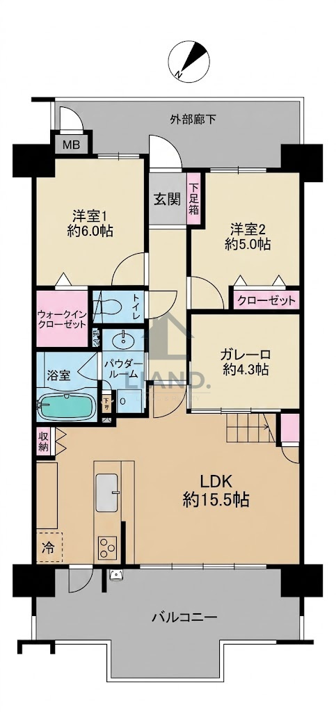 レジア赤坂テラス　舞鶴小学校区の間取り|レジア赤坂テラス