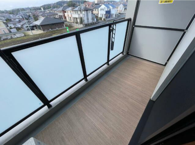 熊本市北区龍田７丁目の賃貸マンションのバルコニー