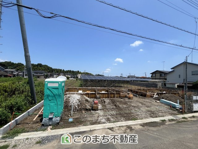 CRADLEGARDEN小山市千駄塚第2の外観|建築中現地写真（同社施工の完成物件・モデルハウスがご見学できます）