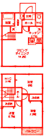 藤沢市遠藤のテラスの間取り