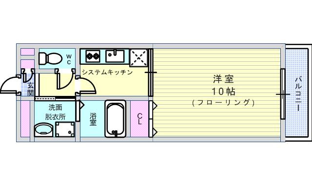 アンプルールクラージュコリーヌシャンⅡの間取り
