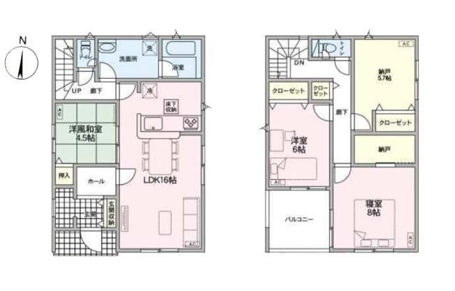 【間取り】 | 名古屋市守山区小幡中３丁目322『仲介料無料』新築戸建て | 2号棟
