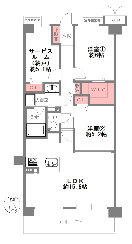 ヴィルヌーブ東三国の間取り|※現況と図面が異なる場合現況を優先いたします。