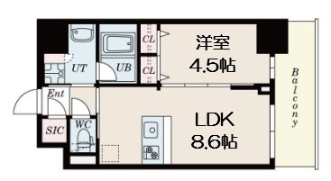 【間取り】 | S-RESIDENCE福島diverse