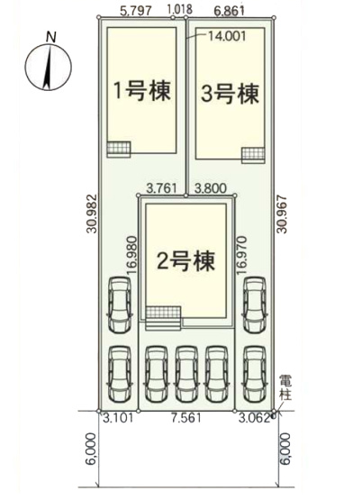 【区画図】 | 名古屋市守山区小幡中３丁目322『仲介料無料』新築戸建て | 3号棟
