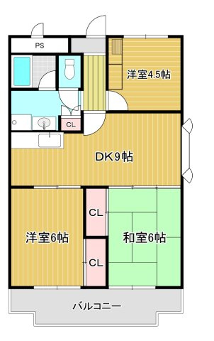 スカイビュー日開野の間取り