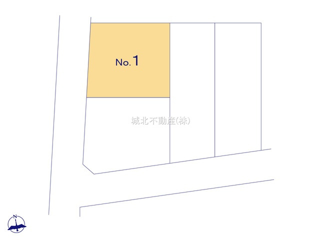 杉並区上高井戸2丁目 全4棟1号棟の区画図|土地面積　99.33㎡