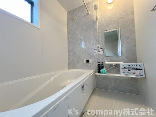 茅ヶ崎市高田4丁目　新築戸建　2号棟の浴室|ホテルライクなアクセントパネルで一日の使入れを癒す心地の良い空間☆