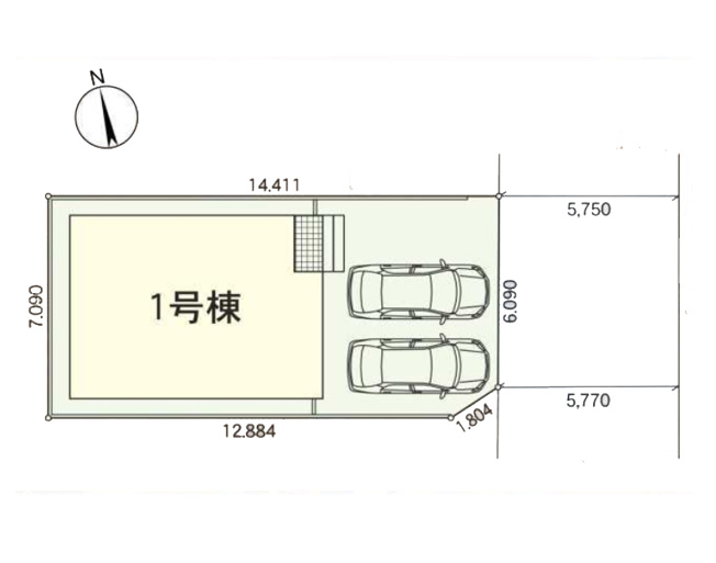 【区画図】 | 小牧市岩崎原１丁目205『仲介料無料』新築戸建て | 1号棟