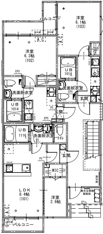 KEIAI RESIDENCE せんげん台Ⅶの間取り