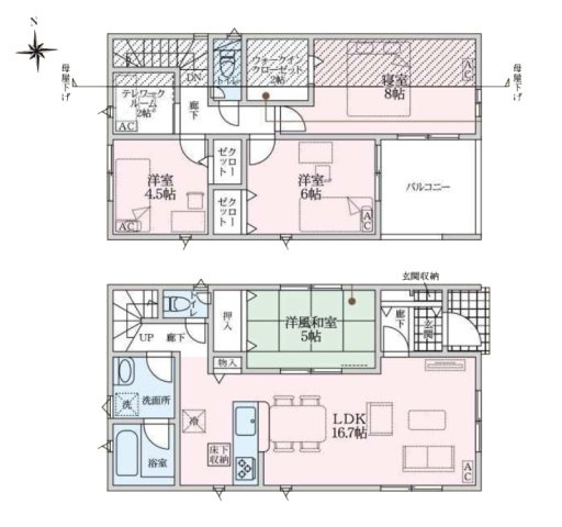 【間取り】 | 春日井市中央台６丁目13-10『仲介料無料』新築戸建て | 2号棟