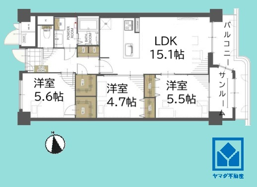 ジークレフ第二武庫川の間取り|3LDK、専有面積75.89平米、バルコニー面積8.2平米、7階建て4階部分。2026年7月下旬リノベーション完了予定。24時間365日緊急対応サービス、アフターサービス保証付き。
