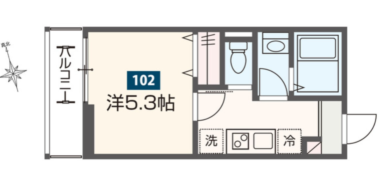 松戸市三ケ月のアパートの間取り