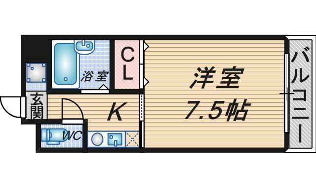 Estudio豊中の間取り