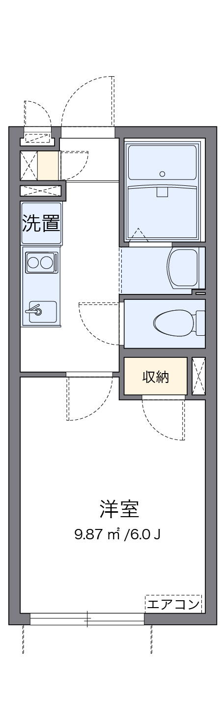 クレイノＭＵＳＡＳＨＩ壱号館の間取り
