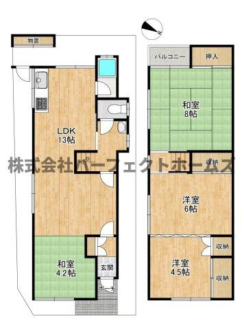 長尾家具町2丁目戸建　賃貸の間取り