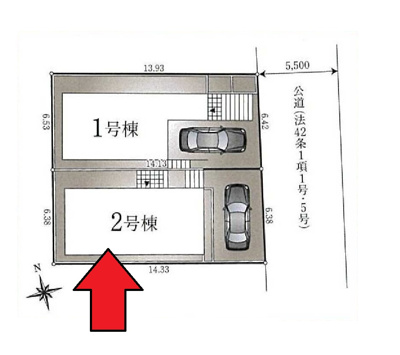 【区画図】 | 府中市小柳町5丁目新築戸建 | 2号棟。