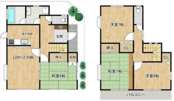 さいたま市見沼区南中丸　中古戸建ての間取り|さいたま市見沼区南中丸　中古戸建て・4LDK・土地面積100.73m2・建物面積95.02m2