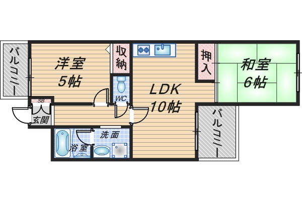 エルヴェ服部の間取り