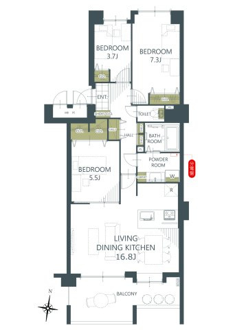 【間取り】あすみが丘ガーデンコート丘の街十一番館 