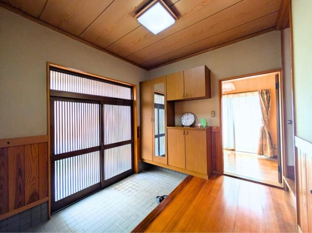 溝辺町戸建の玄関|毎日通る玄関はこちらです