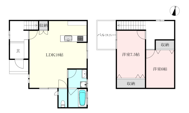 越智2丁目戸建ての間取り