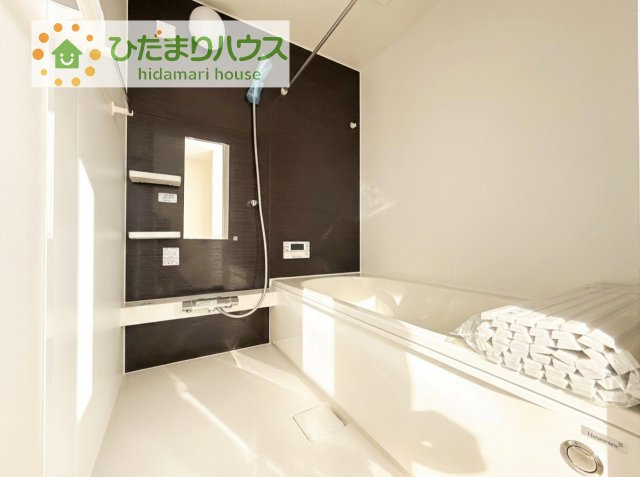【浴室】 | つくば市東光台2期　新築戸建　1号棟 | 大人が足を伸ばしても十分な広さ！一人でゆっくりくつろぐ時間も大切です！