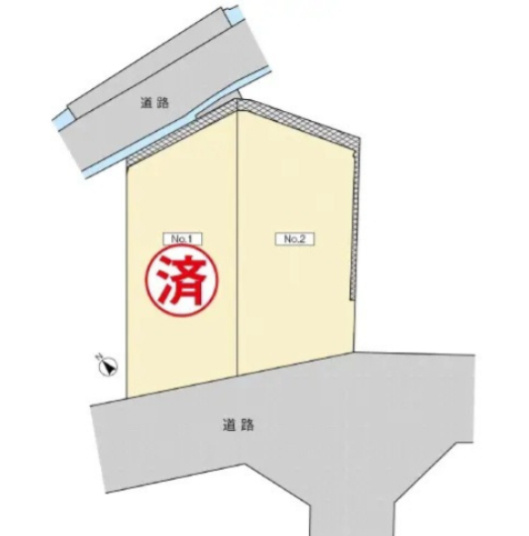 安佐南区長楽寺３丁目の土地図