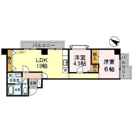 アベニールクニヤの間取り