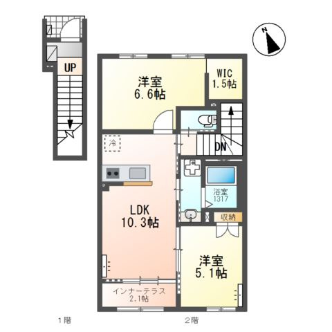 ウィルヴィレッジ　弐番館の間取り