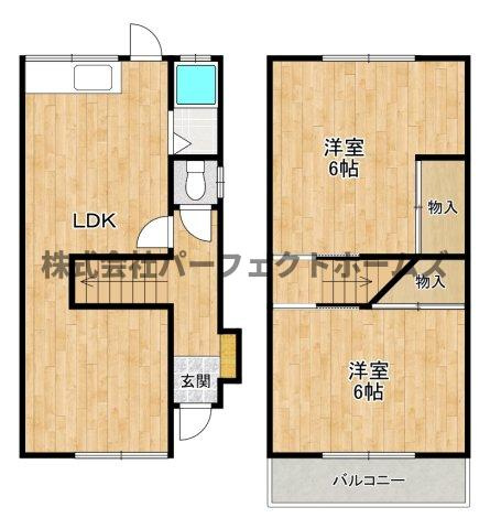 高野道1丁目戸建　賃貸の間取り