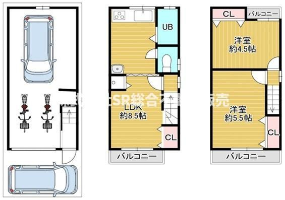 御厨2丁目中古戸建の間取り|ご夫婦お二人様、お子様がまだ小さいファミリー様にオススメの2LDKです♪