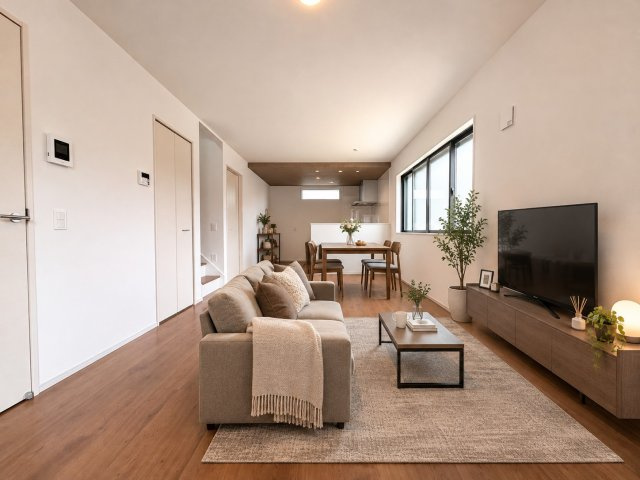 上桂前田町の居間・リビング|※家具はイメージです