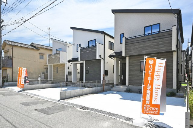 ハートフルタウン東園田町3丁目新築一戸建て全6区画│3LDK+駐車2台可 の外観|現地A・B・C号棟、全体外観写真です。