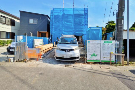 沼津市下香貫塚田の新築一戸建の前面道路含む現地写真