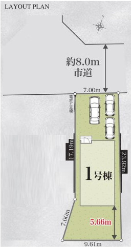 沼津市下香貫塚田の新築一戸建の区画図