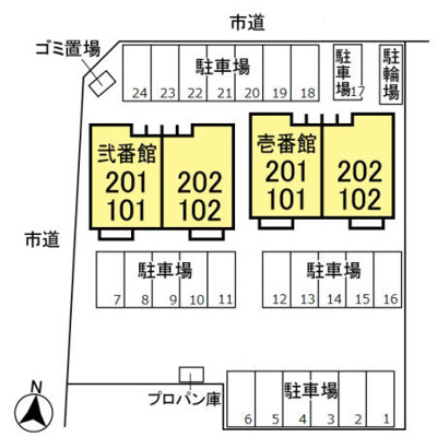 【区画図】 | パークビュー元総社弐番館