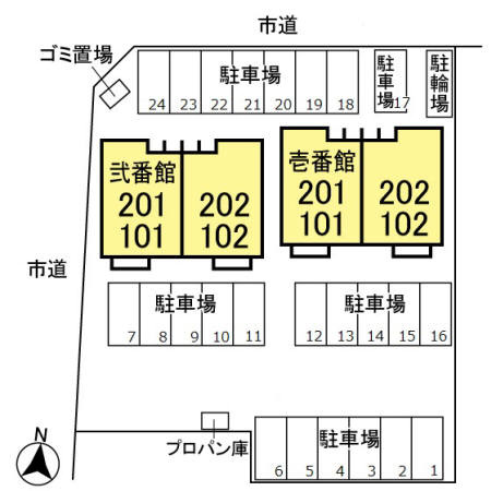 【区画図】 | パークビュー元総社弐番館