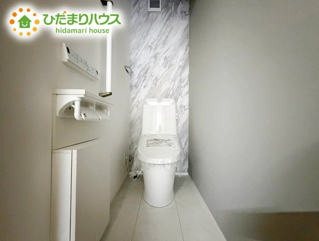 いわき市平下神谷Ⅰ期　新築戸建　3号棟のトイレ|トイレは1F、2F共に完備！取り合いになることがありませんね(^^)/