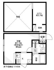北本市北本２丁目のアパートの間取り