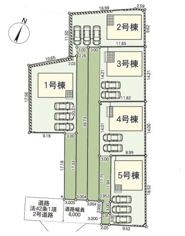 【区画図】 | 日進市赤池町箕ノ手2-2709『仲介料無料』新築戸建て | 1号棟