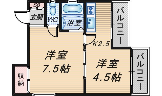 アイランド岡町の間取り