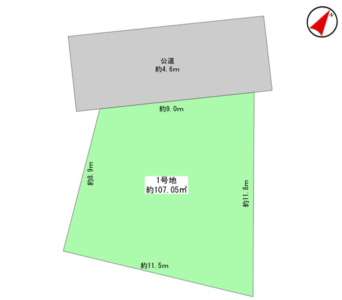 ◎茅ヶ崎市浜之郷　建築条件なし　売地の土地図|土地図◇