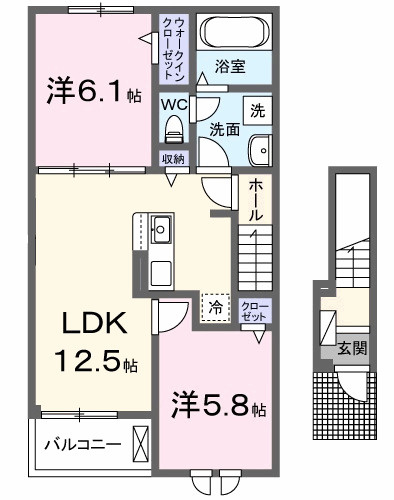 【間取り】 | ヴェルドゥーラⅠ